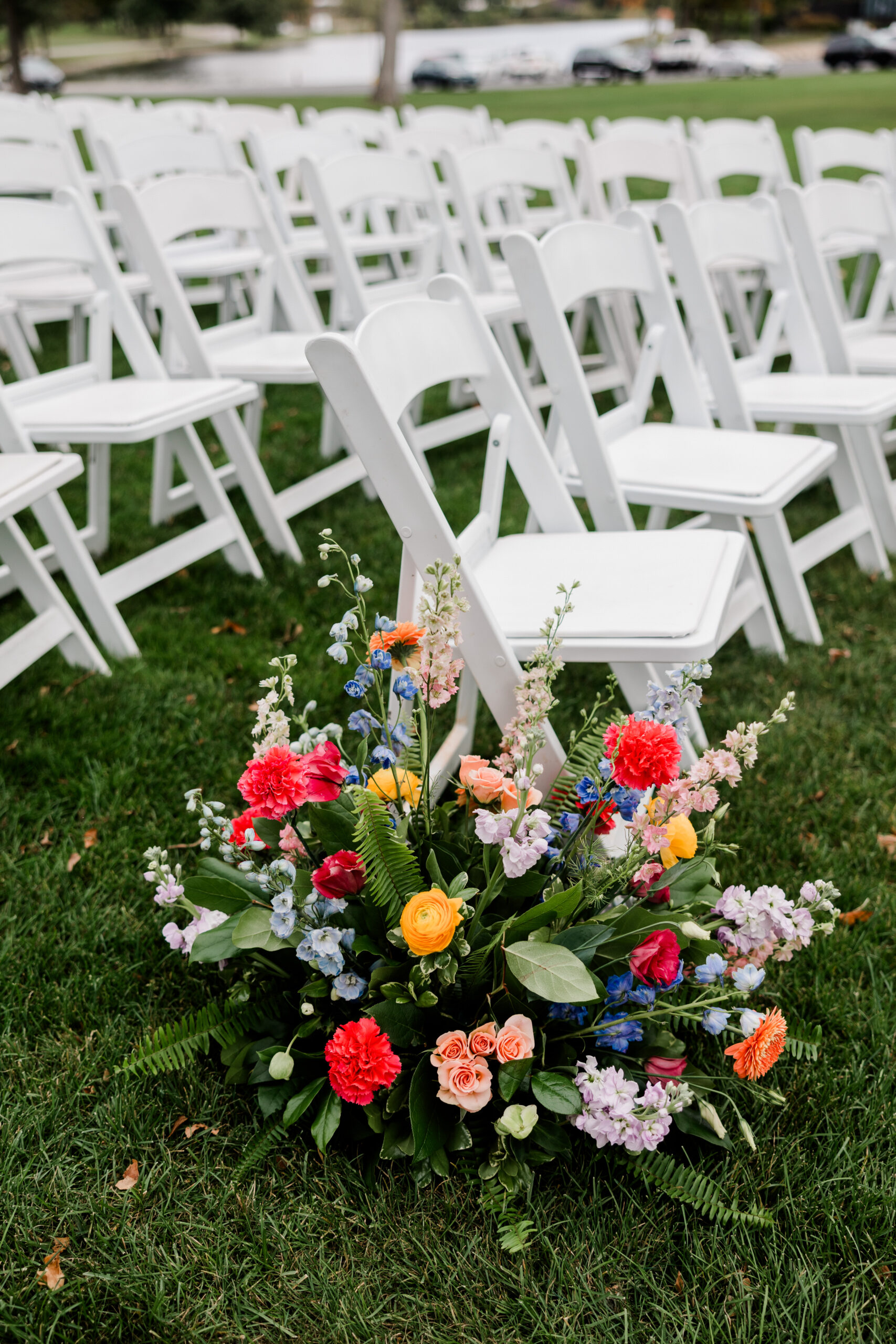 Wedding ceremony florals arrangements Chicago, Itasca